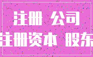 注册 公司_注册资本 股东