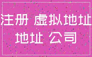注册 虚拟地址_地址 公司
