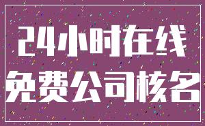 24小时在线_免费公司核名