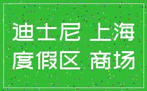 迪士尼 上海_度假区 商场